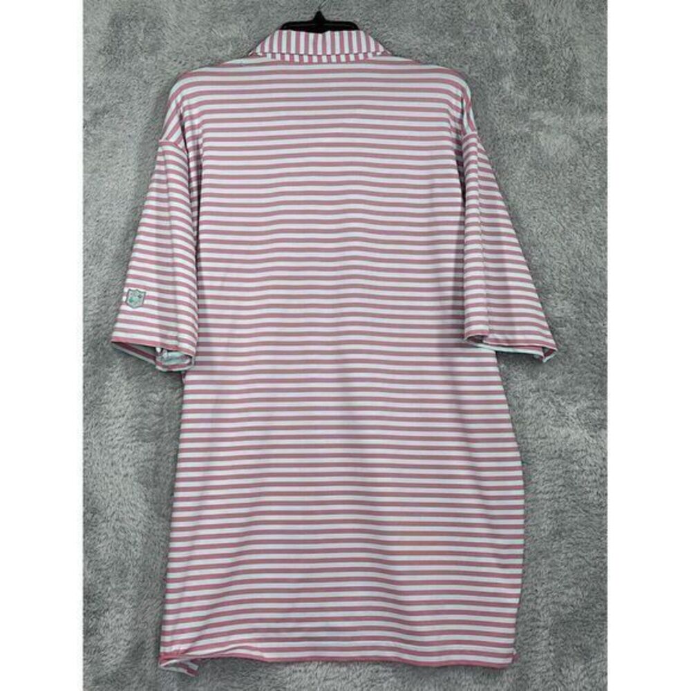 Turtleson Golf‎ Polo Mens Size XL Tour Performance Short Sleeve Pink Blue - Picture 7 of 7
